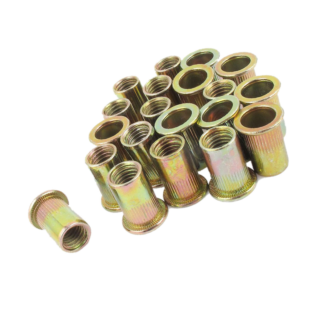 20pcs Flat Head Metric Steel M10 Blind Insert Rivet Nut Rivnut WS eBay