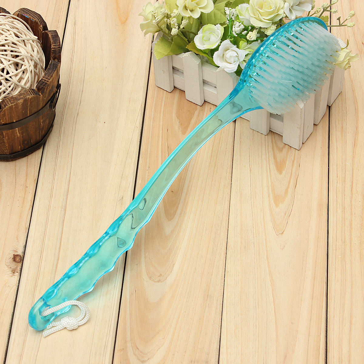 K9 Long Handled Body Bath Shower Back Brush Scrubber Massager