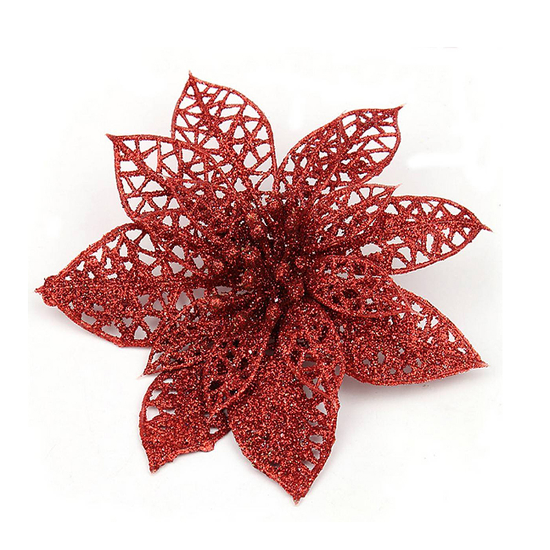 elegant 13cm Sequin Flowers Suspended with T9Y2 Decoration for Christmas Tree