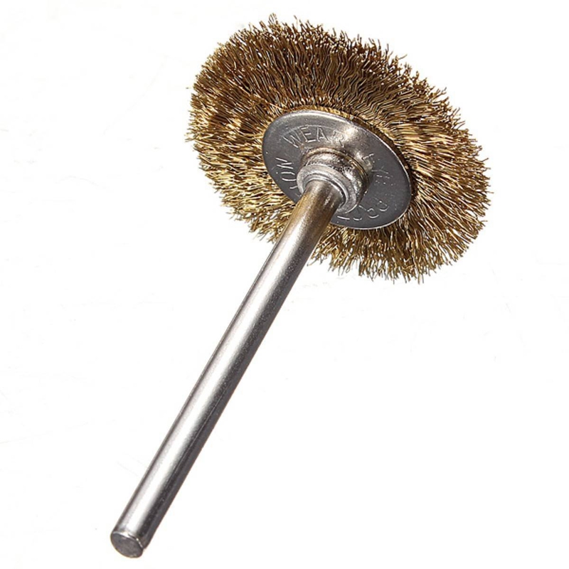 10 X Brass Wire Brush Round Brushes Disc Pot For 25mm 10 X Brass Wire Brush Round Brushes Disc