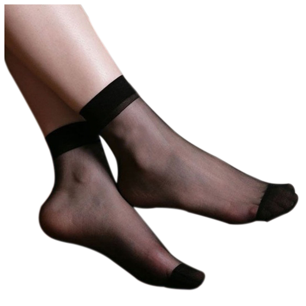 6 Pairs Ultra-thin Elastic Silky Short Silk Stockings Women Ankle Socks K5A8