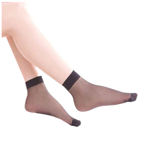 6 Pairs Ultra-thin Elastic Silky Short Silk Stockings Women Ankle Socks K5A8