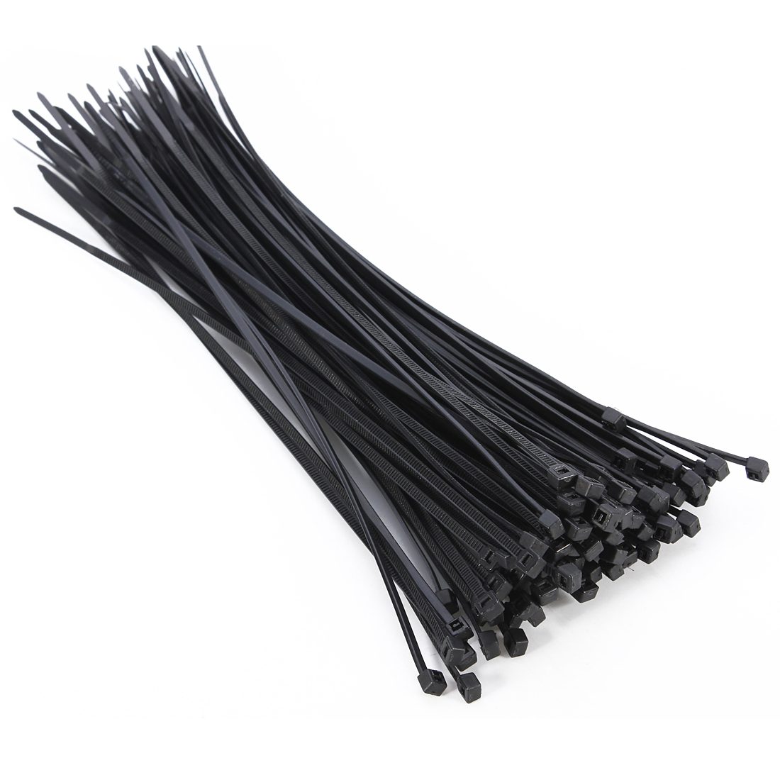 100 x Thin Black Cable Tidy Ties Zip Ties Cord Strap Wrap 200mm x 3mm