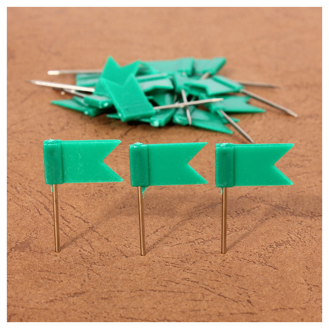 100 Flag Shape Map Pins Cork Notice Board Drawing Pins Push Pin Blue T1