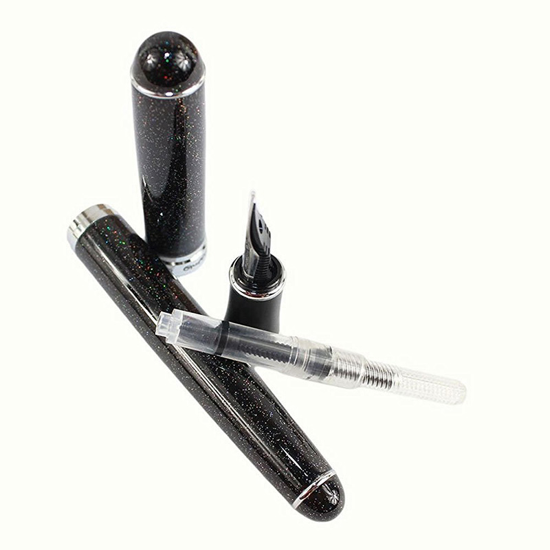 M9 Luxury Jinhao Kalligraphie Fuellfederhalter Schwarz Lacquer