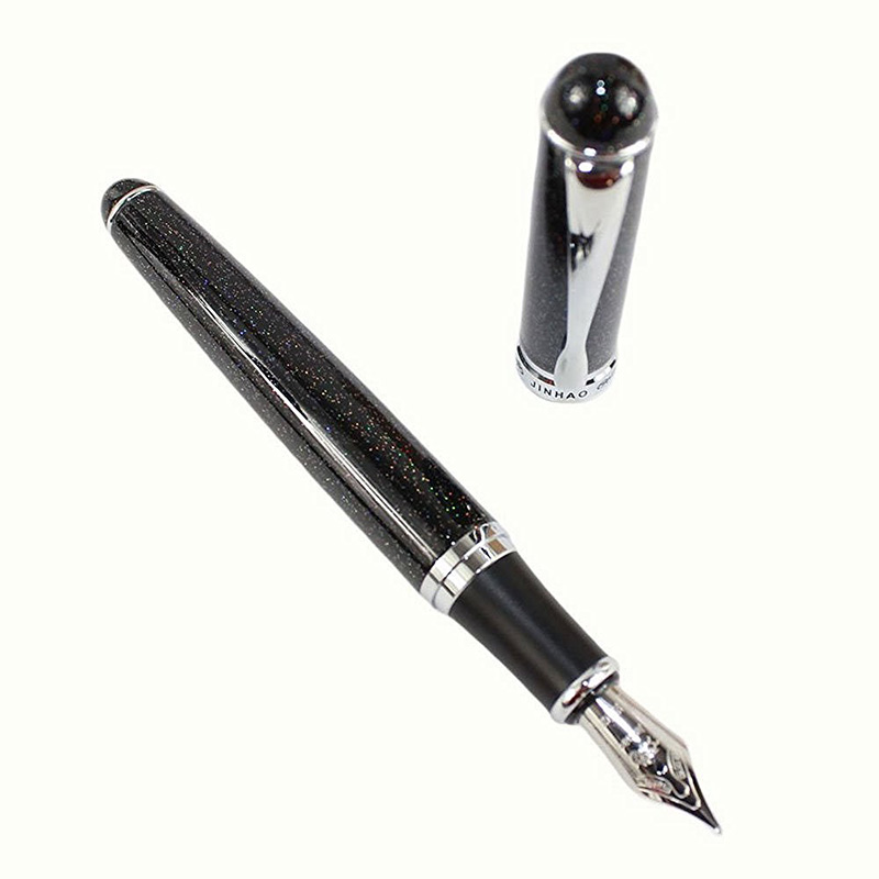 M9 Luxury Jinhao Kalligraphie Fuellfederhalter Schwarz Lacquer