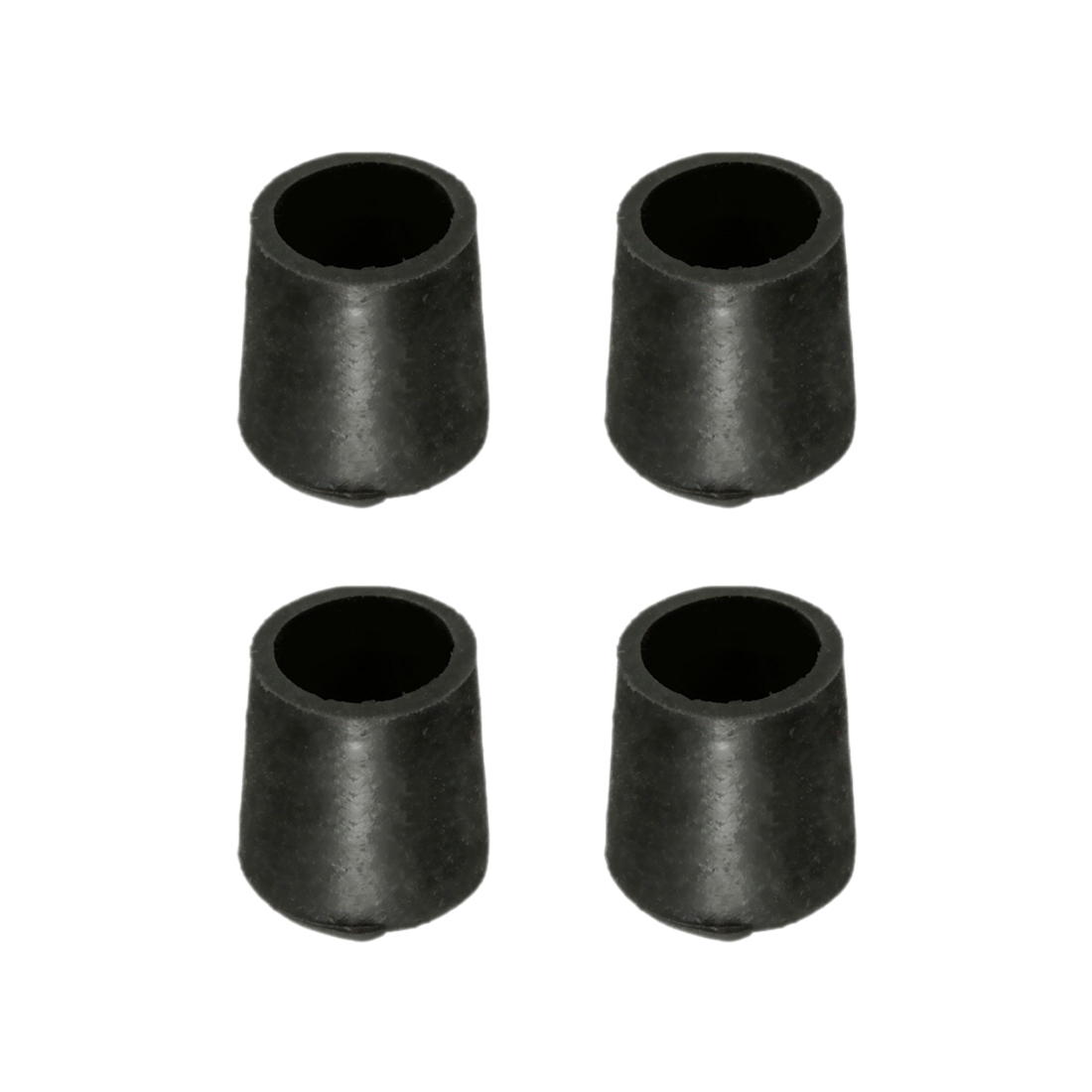 4 X 25mm Black Rubber Floor Protector Cap Furniture Chair Protector Anti Scratch