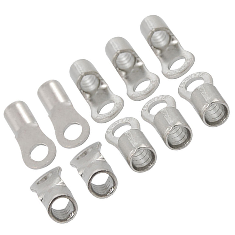 10 Pcs 6 AWG RNB146S Type Non Insulated Ring Terminals Q2B7 eBay