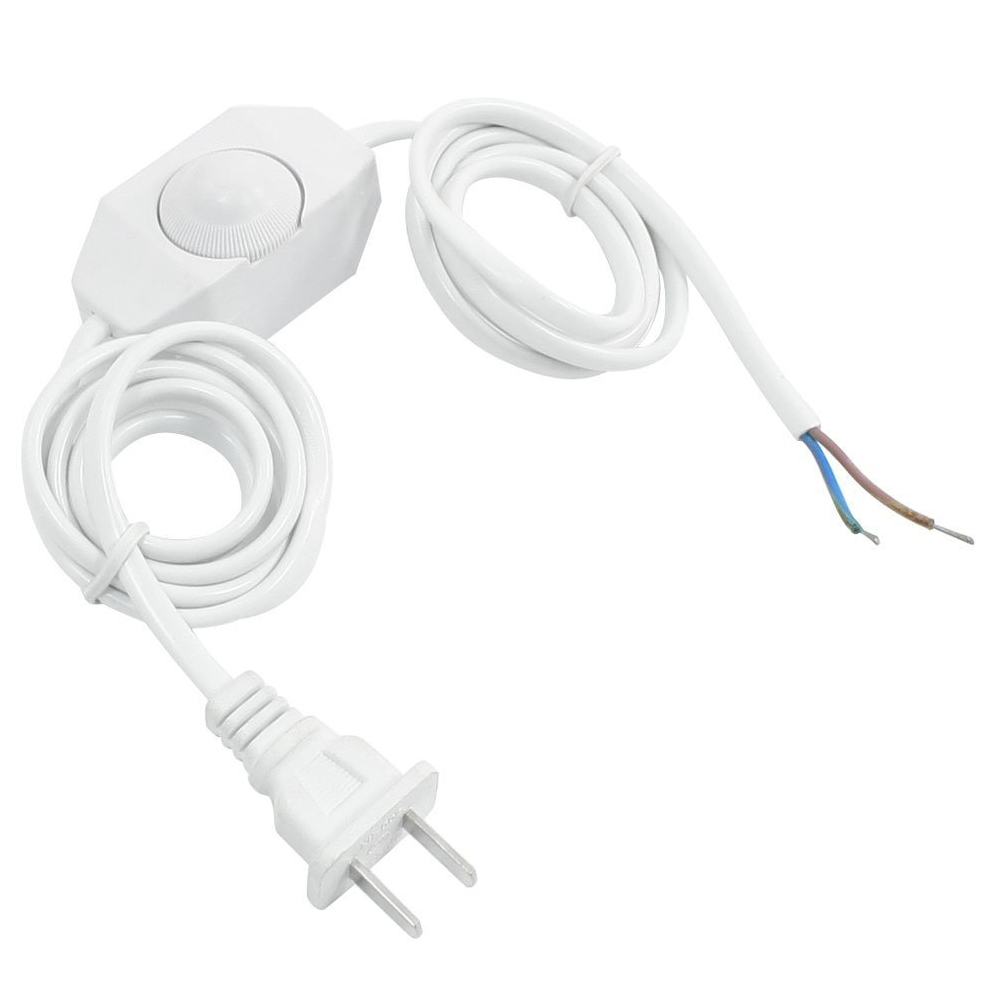 White Lamp Power Cord W Dimmer Switch Ac 250v 110v Us Plug B4m7 Item Specifics