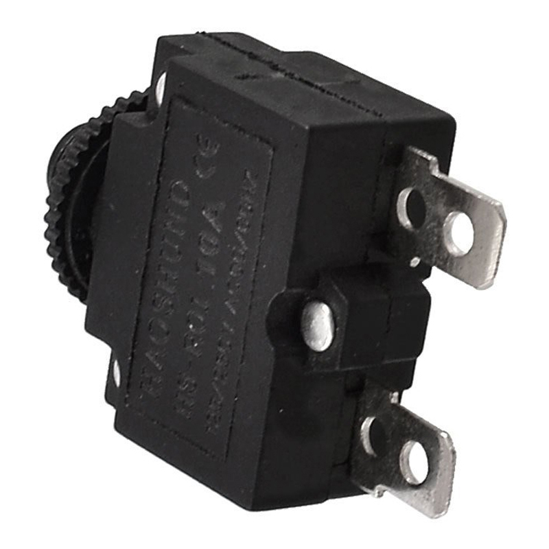 AC 125//250V 10A Circuit Breaker Thermal Overload Protector Black I9Z6