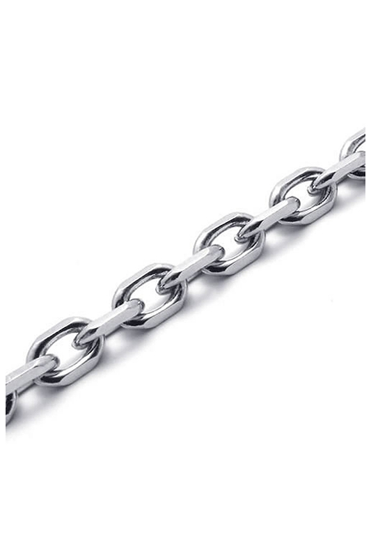 Schmuck Damen-Kette Breite 2mm,Laeng 2I Edelstahl Panzerkette Halskette Silber