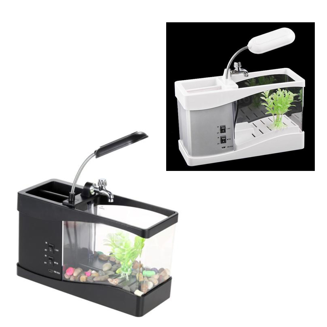 2XUSB Mobile Mini Electronic Desktop Fish tank N3T4 2XUSB Mobile Mini Electronic Desktop Fish tank N3T4