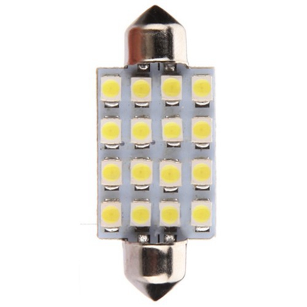 4x SMD LED Light Bulb Car Interior Festoon DC 12V 42mm 16LED White B7P3 WR